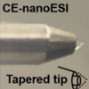 tapered tip nanoESI capillary electrophoresis mass spectrometer interface tapered tip nanoESI capillary electrophoresis mass spectrometer interface
